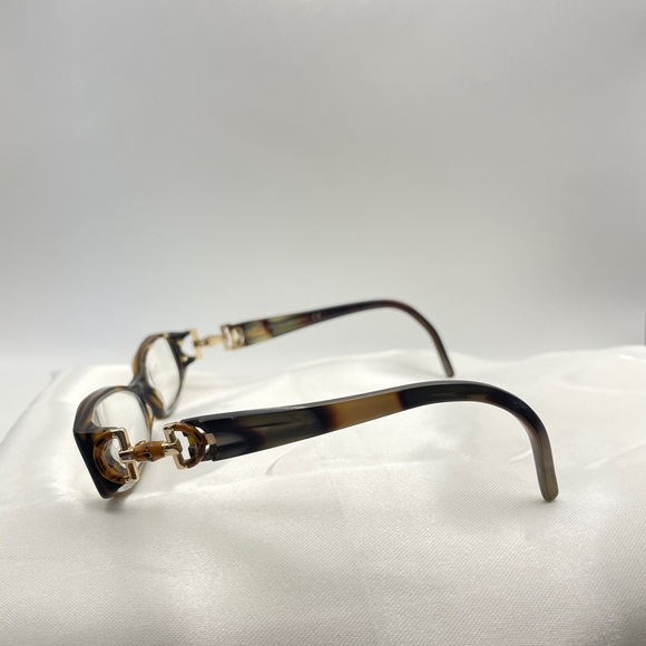 Vintage Gucci GG 3009 SVF Tortoise Horsebit Eyeglass Frames Made in Italy Authen - Picture 12 of 13